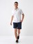 Erkek Beyaz Slim Fit Pamuklu Polo Yaka Basic Tişört 4