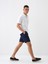 Erkek Beyaz Slim Fit Pamuklu Polo Yaka Basic Tişört 5