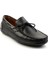Siyah Leather Erkek Loafer Ayakkabı E01082020143 2