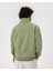 Açık Yeşil Erkek Organik Pamuk Yarı Fermuarlı V Yaka Dik Yaka Sweatshirt 2