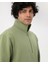 Açık Yeşil Erkek Organik Pamuk Yarı Fermuarlı V Yaka Dik Yaka Sweatshirt 1