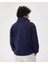 Açık Gri Melanj Erkek Organik Pamuk Yarı Fermuarlı V Yaka Dik Yaka Sweatshirt 2