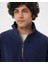 Açık Gri Melanj Erkek Organik Pamuk Yarı Fermuarlı V Yaka Dik Yaka Sweatshirt 3