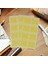 100 Adet Çiçek Motifli Dekoratif Kare Sarı Etiket Sticker (3.9cm x 3.9cm) 1