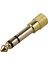 Kulaklık Adaptörü Stereo Altın Fiş 1/4" (6,3 Mm) Erkek - 1/8" (3,5 Mm) Dişi (Yurt Dışından) 1