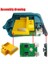 Makita 18V Li-Ion Pil Şarj Adaptörü Dönüştürücü BL1815 BL1830 Elektrikli El Aleti Için 10 Adet Konnektör Terminal Bloğu (Yurt Dışından) 5