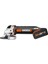 WX803 20VOLT 2.0/4.0 Ah. Li-Ion Çift Akülü 125MM Profesyonel Şarjlı Avuç Taşlama 2
