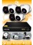 6 Kameralı Uzay 3 İç Kamera Set 500 GB HDD Full HD Gece Görüşlü Güvenlik Kamerası Sistemi 1