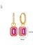 925 Sterling Silver Needle Rose Red Earrings Ladies Water Drop / Heart Shaped Pendant Gold Earrings Fashion Jewelry Gift (Yurt Dışından) 1
