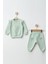 Kız Bebek Çiçek Desenli Sweatshirt Pantolon 2 'li Alt Üst Bebek Takımı 3 Ay-18 Ay 1