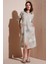 Via Dante % 100 Keten Regular Fit Desenli Midi Elbise Bayan Elbise 7250S635 4
