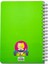 Meditation Cat Neon Yeşil Kareli Defter 17X24 5