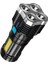Ultra Parlak El Feneri USB Şarj 4 Led+Yan Cob LED Taktik Günlük Hayat Kamp Avcılık El Feneri 3