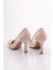 Mıcam 6525 Kadın Tokalı Tül Detaylı Stiletto Bej 3