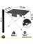 Funky Chaırs Ultralight Katlanır Kamp Masası + 4 Adet Katlanabilir Tabure - Siyah 4