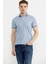 Renk Kombinli Polo Yaka Tişört - Mavi 1