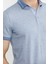 Renk Kombinli Polo Yaka Tişört - Mavi 4