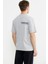 Bisiklet Yaka Oversize Pamuk Tişört - Açık Gri 5