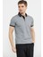 Renk Kombinli Polo Yaka Tişört - Gri 4