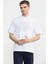 Oversize Baskılı Pamuk Tişört - Beyaz 3