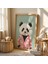 Sevimli Pijamalı Panda Çocuk Odası ve Bebek Odası Ahşap Çerçeveli Duvar Tablosu 2