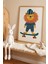 Sevimli Minimalist Çocuk Odası ve Bebek Odası Ahşap Çerçeveli Duvar Tablosu 1