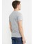 Bisiklet Yaka Baskılı Basic Tişört - Gri 5