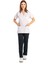 Çatı Uniform Happiness Basic - Likralı Doktor Hemşire Forma Takımı Scrubs Üniforma Cerrahi Takım, Beyaz/lacivert 2