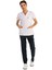 Çatı Uniform Happiness Basic - Likralı Doktor Hemşire Forma Takımı Scrubs Üniforma Cerrahi Takım, Beyaz/lacivert 3