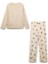 Köpek Desenli Peluş Polar Pijama Takımı 4