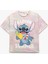 Lisanslı Stitch Baskılı Bisiklet Yaka Kısa Kollu Tişört 1