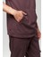 Extreme Cool Man - Premium Çift Yön Likralı Doktor Hemşire Scrubs Tek Üst Cerrahi Forma (Erkek), Mürdüm 2