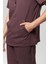 Extreme Cool Man - Premium Çift Yön Likralı Doktor Hemşire Scrubs Tek Üst Cerrahi Forma (Erkek), Mürdüm 5