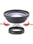 4K Video Kamera Için Profesyonel 37 mm Makro+72 mm Geniş Açı Lens 0,39X Full Hd (Yurt Dışından) 3