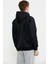 Oversize Kapüşonlu Sweatshirt - Siyah 5