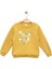 Kız Çocuk Nakış ve Baskılı Hardal Sweatshirt - Kız Çocuk Giyim 1
