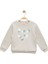 Kız Çocuk Baskı ve Nakışlı Gri Sweatshirt - Kız Çocuk Giyim 1