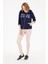 Kadın Siyah Kapüşonlu Fermuarlı Basic Sweatshirt 1