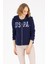 Kadın Siyah Kapüşonlu Fermuarlı Basic Sweatshirt 3