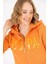 Kadın Siyah Kapüşonlu Fermuarlı Basic Sweatshirt 2