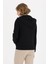 Kadın Siyah Kapüşonlu Fermuarlı Basic Sweatshirt 4