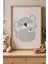 Sevimli Koala Aile - Doğal Ahşap Çerçeveli Çocuk Odası ve Bebek Odası Tablosu 2