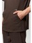 Extreme Cool Man - Premium Çift Yön Likralı Doktor Hemşire Forma Takımı Scrubs Üniforma Cerrahi Takım (Erkek), Acı Kahve 3