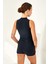 Sıfır Kol Şortlu Fermuarlı Sörfçü Mayo Yüzücü Mayo 4161 Siyah 5