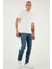 Streç Pamuklu Slim Fit Normal Bel Dar Paça Jeans Erkek Kot Pantolon 1115S60NAPOLI 1