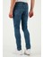 Streç Pamuklu Slim Fit Normal Bel Dar Paça Jeans Erkek Kot Pantolon 1115S60NAPOLI 5