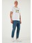 Streç Pamuklu Slim Fit Normal Bel Boru Paça Jeans Erkek Kot Pantolon 5900S60MILANO 1