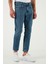 Streç Pamuklu Slim Fit Normal Bel Boru Paça Jeans Erkek Kot Pantolon 5900S60MILANO 2