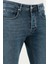 Streç Pamuklu Slim Fit Normal Bel Dar Paça Jeans Erkek Kot Pantolon 1124S62NAPOLI 5