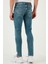 Streç Pamuklu Slim Fit Normal Bel Dar Paça Jeans Erkek Kot Pantolon 1124S52NAPOLI 5